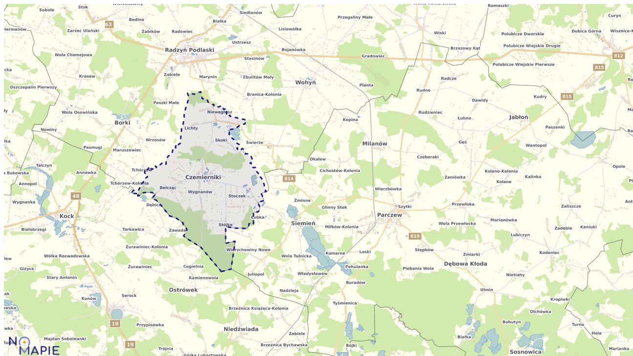 Mapa uzbrojenia terenu Czemiernik